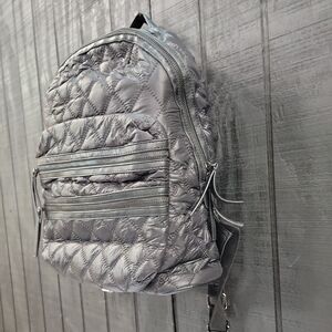 Backpack Nylon Quilted Puffer Black Fashion Style Day Bag Purse Business Travel